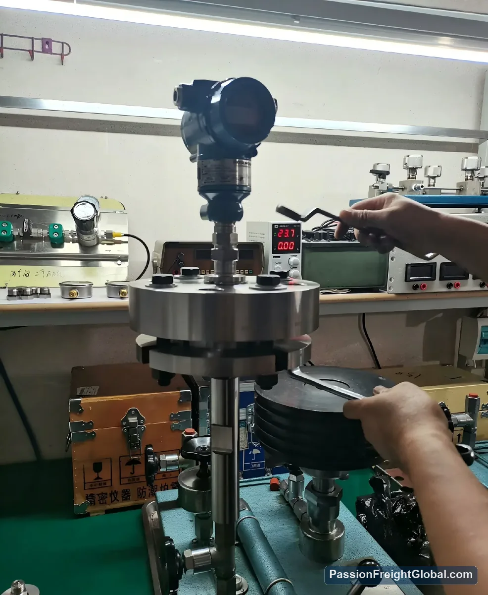 Industrial instruments: factory testing, calibration and export protection