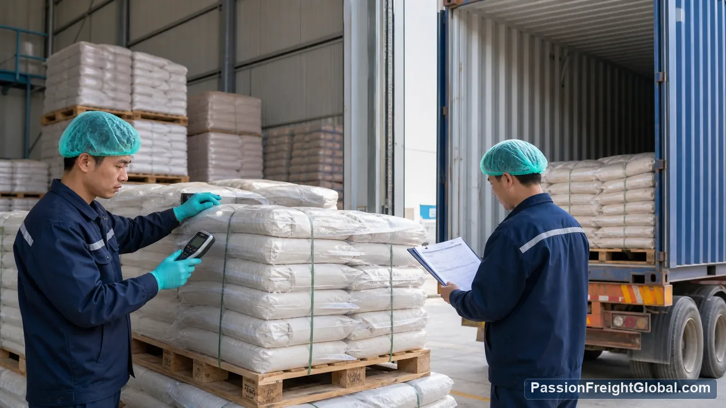 Rice and processed agricultural exports from China: confirm market access before booking space — Passion Freight Global field example